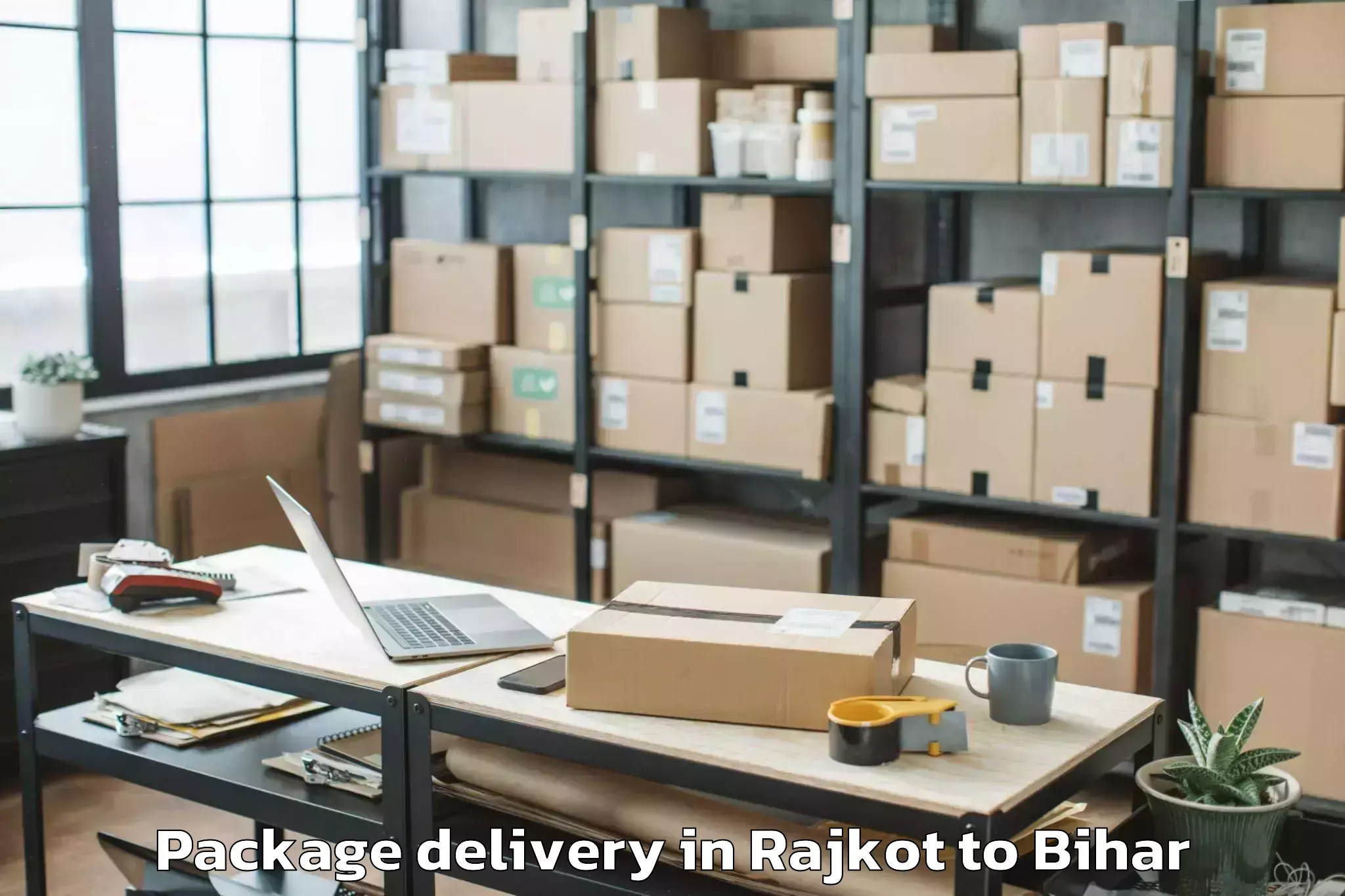 Book Rajkot to Nasriganj Package Delivery Online